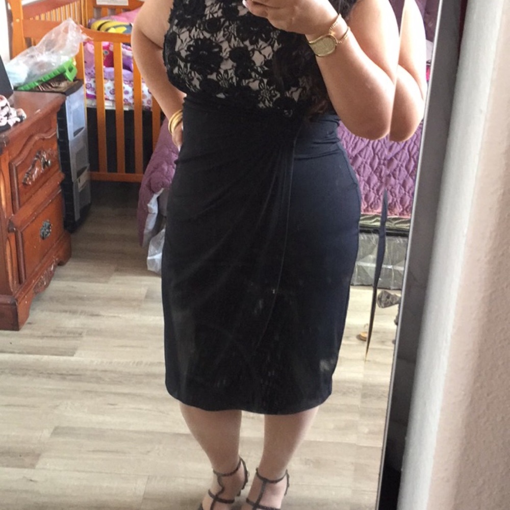 Black pink dress